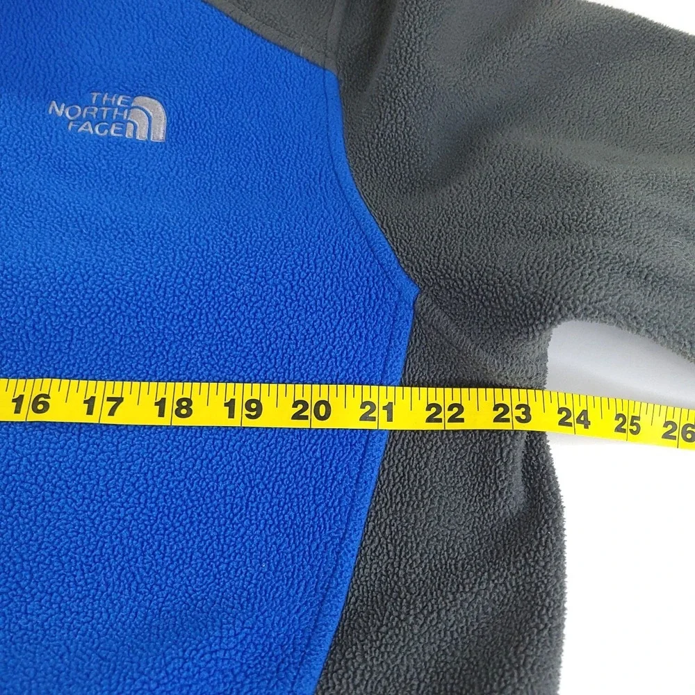 The North Face Flashdry Fleece Jacket Mens Large Blue and Charcoal Lightweight